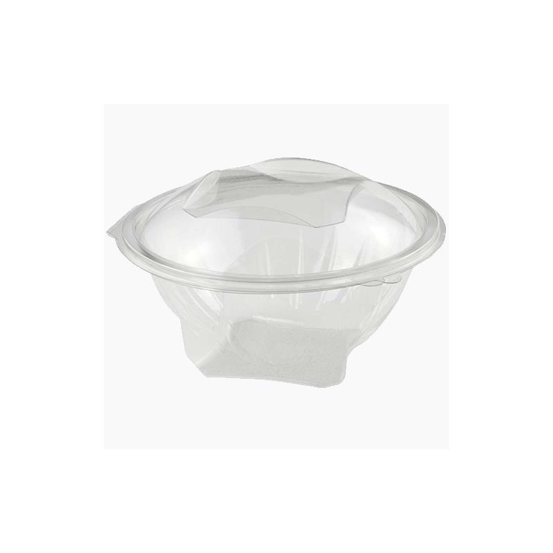 Clear Hinged Square Bottom Salad Container 250cc